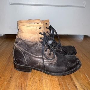 Freebird by Steve Madden ombré leather lace up boots